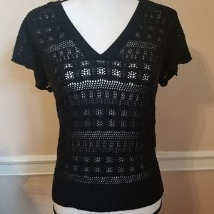 SOLD Ann Taylor knitted short sleeve sweater sz m
